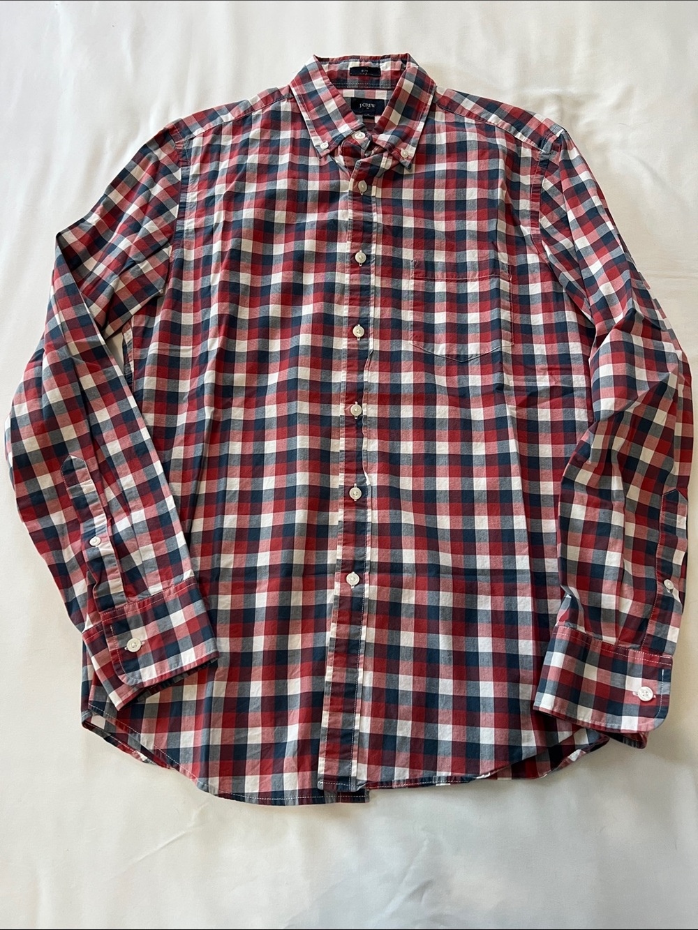 J Crew Factory Plaid Long Sleeve Button Down